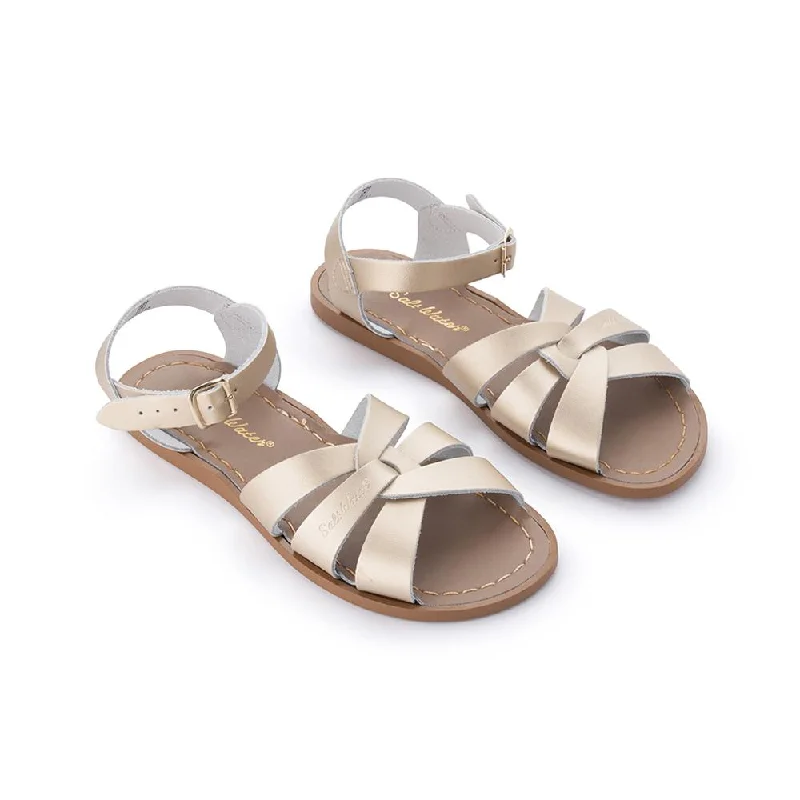 Women's Rhinestone - Embellished Open - Toe Sandals in Silver for a Glamorous Party LookSalt Water Original Gold - Women