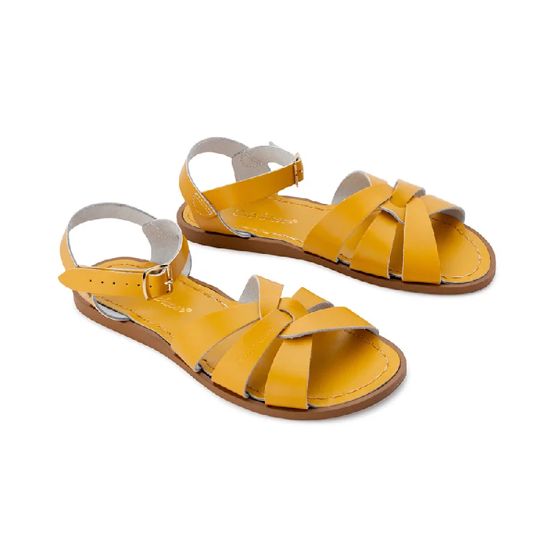 Women's Rhinestone - Embellished Open - Toe Sandals in Silver for a Glamorous Party LookSalt Water Original Mustard - Women