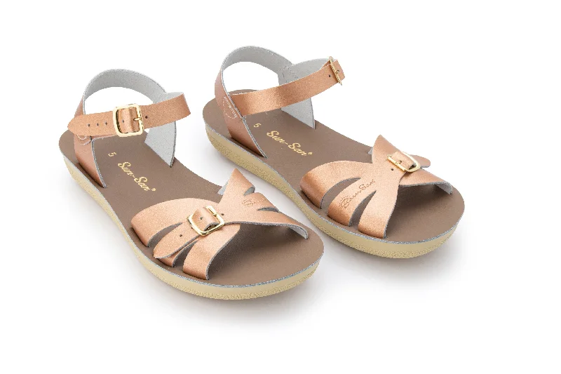 Orthopedic Women's Sandals with Arch Support in Gray for Foot HealthSun-San Boardwalk Rose Gold - Women