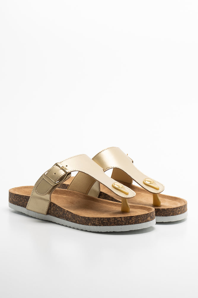 Elastic - Strap Women's Sandals with a Padded Toe in Teal for Easy On - and - OffT-Bar Sandal Gold Elastic - Strap Women's Sandals with a Padded Toe in Teal for Easy On - and - OffT-Bar Sandal Gold