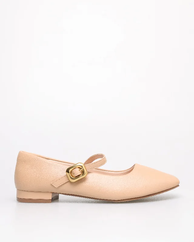 Child - Friendly Women's Sandals with a Secure Buckle in Purple for Moms on the GoTomaz NN364 Ladies Buckle Flats (Nude) Child - Friendly Women's Sandals with a Secure Buckle in Purple for Moms on the GoTomaz NN364 Ladies Buckle Flats (Nude)