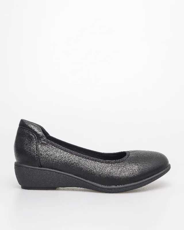 Shock - Absorbing Women's Sandals with a Soft Insole in Black for Active LifestylesTomaz YX174 Ladies Formal Wedges (Black) Shock - Absorbing Women's Sandals with a Soft Insole in Black for Active LifestylesTomaz YX174 Ladies Formal Wedges (Black)