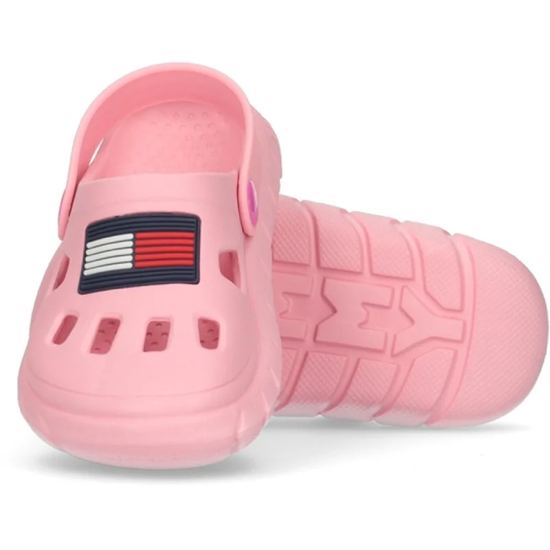 Anti - Slip Women's Sandals with a Grooved Sole in Green for Outdoor AdventuresTommy Hilfiger Flag Comfy Sandal Pink