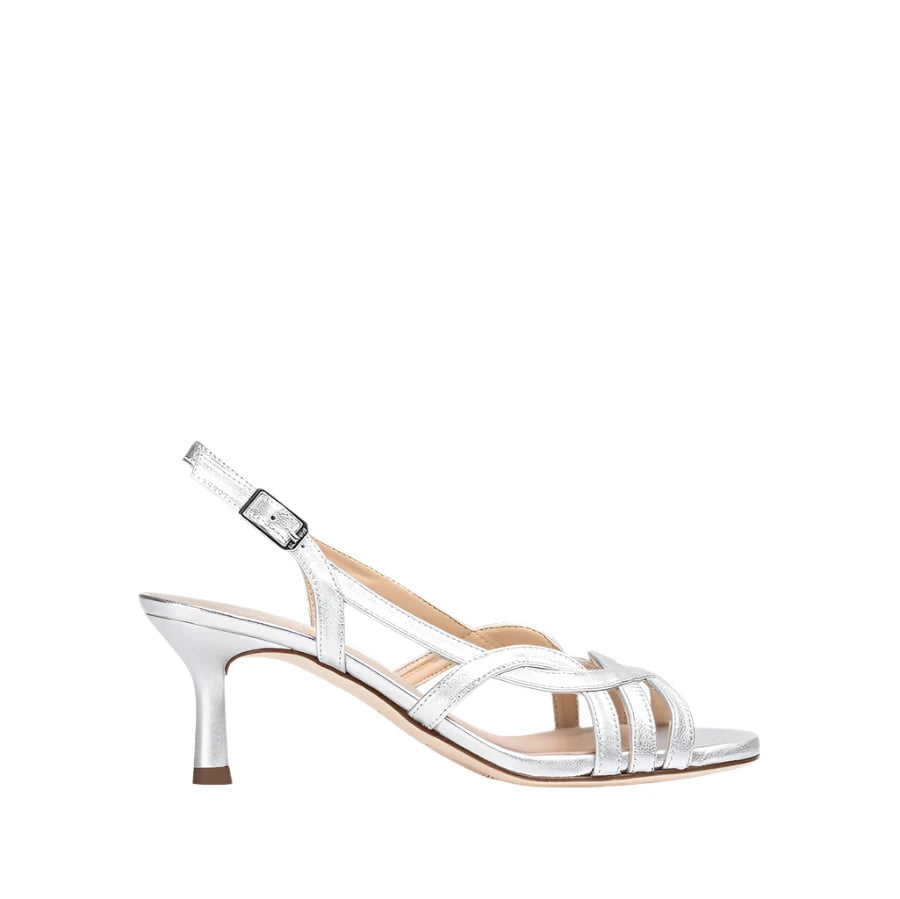 Women's Sandals with a Floral - Printed Upper in Pink for a Feminine Spring LookUnisa Najul Silver