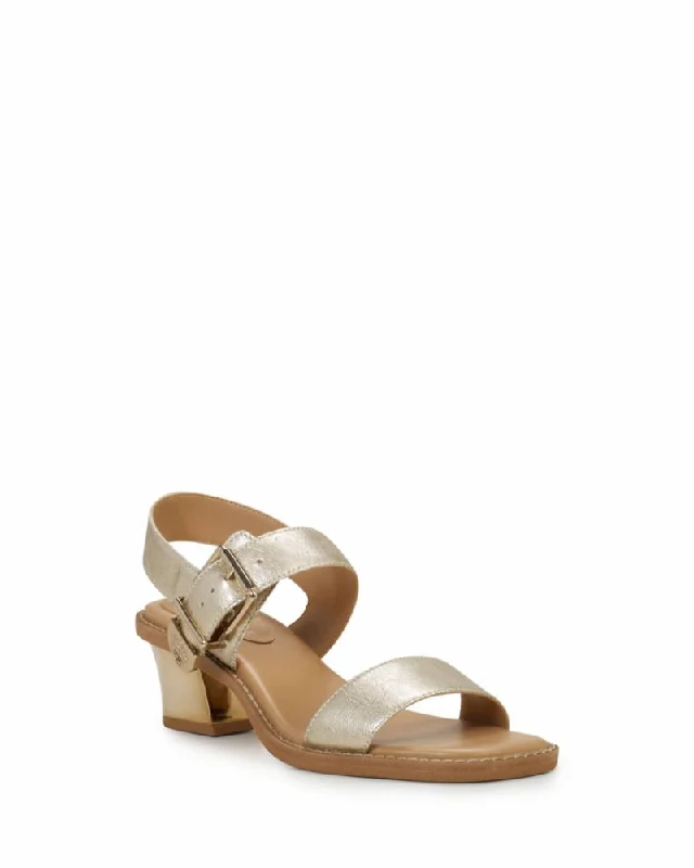 Women's Leather - Strapped Sandals with a Braided Detail in Brown for a Rustic AppealVince Camuto CANDICE LIGHT GOLD/SOFT GOAT MTL Women's Leather - Strapped Sandals with a Braided Detail in Brown for a Rustic AppealVince Camuto CANDICE LIGHT GOLD/SOFT GOAT MTL