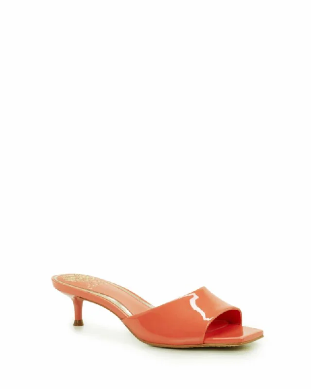 Women's Flat Slide Sandals with a Memory Foam Insole in White for All - Day ComfortVince Camuto FAIZA PEACH POP/SOFT PAT Women's Flat Slide Sandals with a Memory Foam Insole in White for All - Day ComfortVince Camuto FAIZA PEACH POP/SOFT PAT