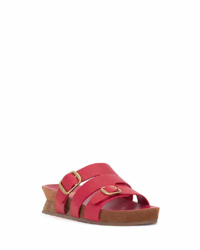 Women's Strappy Gladiator Sandals with Buckle Closures in Tan for a Boho LookVince Camuto FREODA GLAMOUR RED/GRAIN LEA Women's Strappy Gladiator Sandals with Buckle Closures in Tan for a Boho LookVince Camuto FREODA GLAMOUR RED/GRAIN LEA