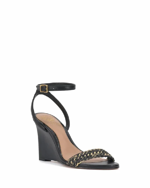 Women's Sandals with a Wedge Heel and a Tassel Detail in Orange for a Trendy LookVince Camuto JEFANY BLACK NATURAL MULTI BLACK/WOVE Women's Sandals with a Wedge Heel and a Tassel Detail in Orange for a Trendy LookVince Camuto JEFANY BLACK NATURAL MULTI BLACK/WOVE