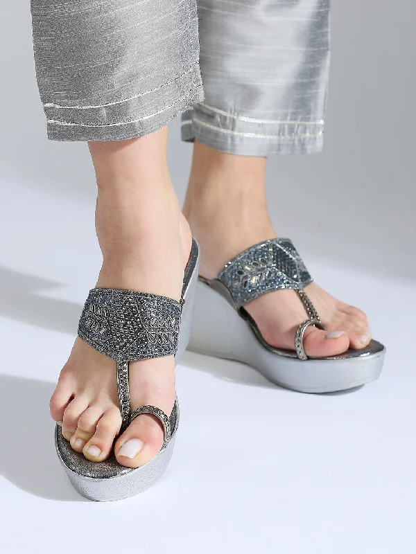 Sustainable Women's Recycled Material Sandals in Beige for Eco - Conscious ShoppersWomen Gun Metal Toned Party Wedge Sandals Sustainable Women's Recycled Material Sandals in Beige for Eco - Conscious ShoppersWomen Gun Metal Toned Party Wedge Sandals