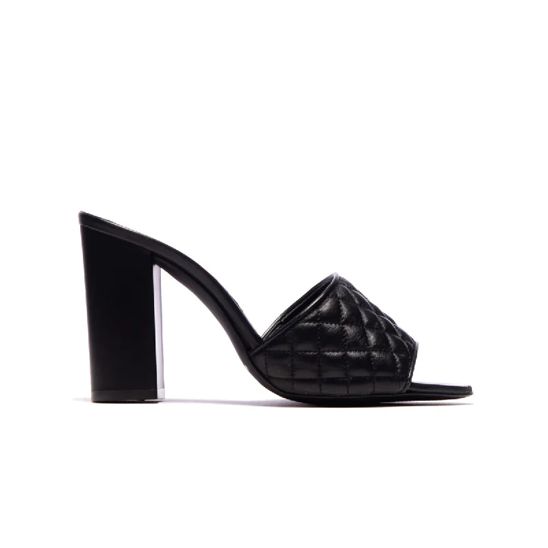 Women's Cork - Soled Espadrille Sandals with a Rope - Trimmed Upper in Navy for a Summer VibeYuki Black Leather