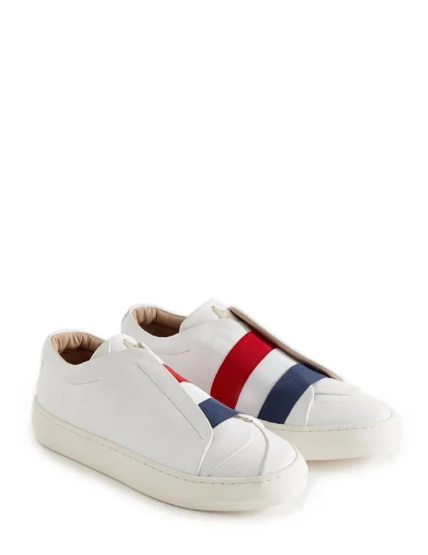 Chunky - Sole Women's Platform Sneakers in White for a Trendy Street Style LookLiberte White Leather Sneakers in White