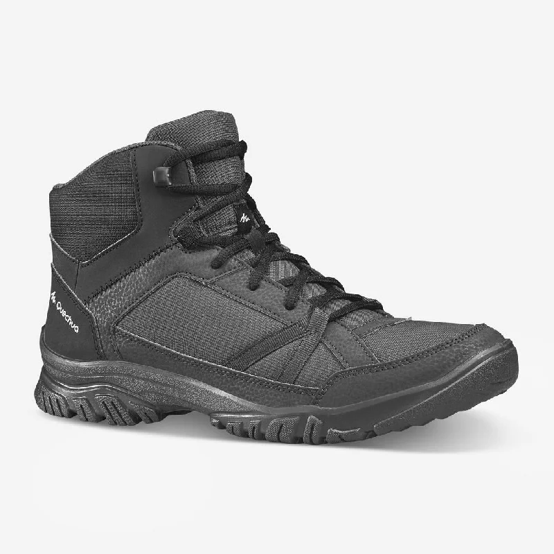 Women's Hiking Shoes with Reflective Trim in Silver for Night HikesMen’s Hiking Boots - NH100 Mid Women's Hiking Shoes with Reflective Trim in Silver for Night HikesMen’s Hiking Boots - NH100 Mid