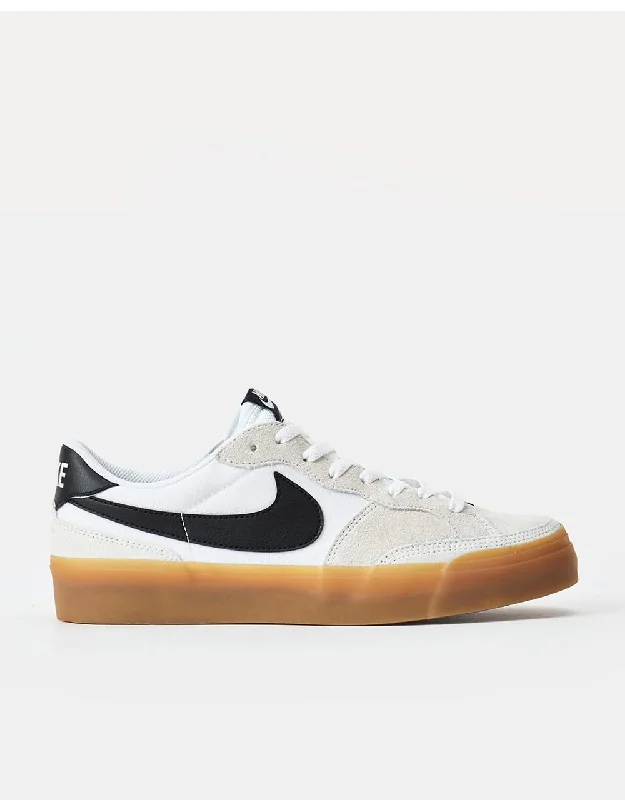 Women's Durable Suede Skateboarding Shoes in Black for Long - Lasting UseNike SB Pogo Skate Shoes - White/Black-White-Gum Light Brown Women's Durable Suede Skateboarding Shoes in Black for Long - Lasting UseNike SB Pogo Skate Shoes - White/Black-White-Gum Light Brown