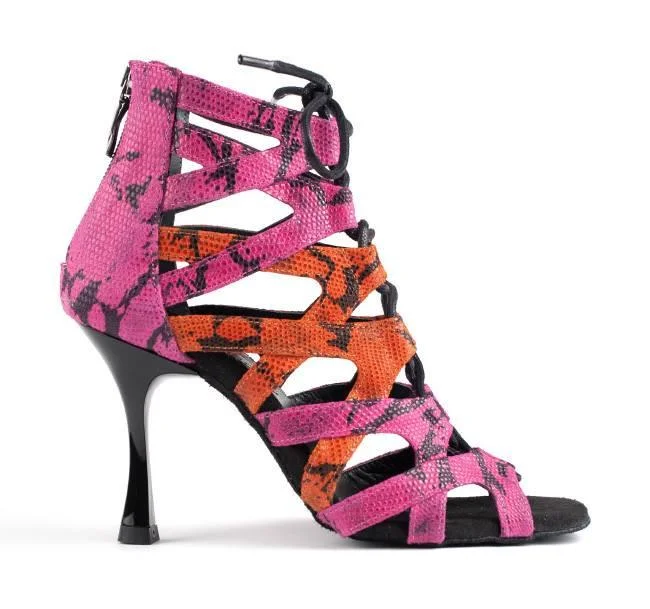 Elastic - Top Modern Dance Shoes in Pink for a Snug FitPortDance - PD804 Pink Snake Elastic - Top Modern Dance Shoes in Pink for a Snug FitPortDance - PD804 Pink Snake