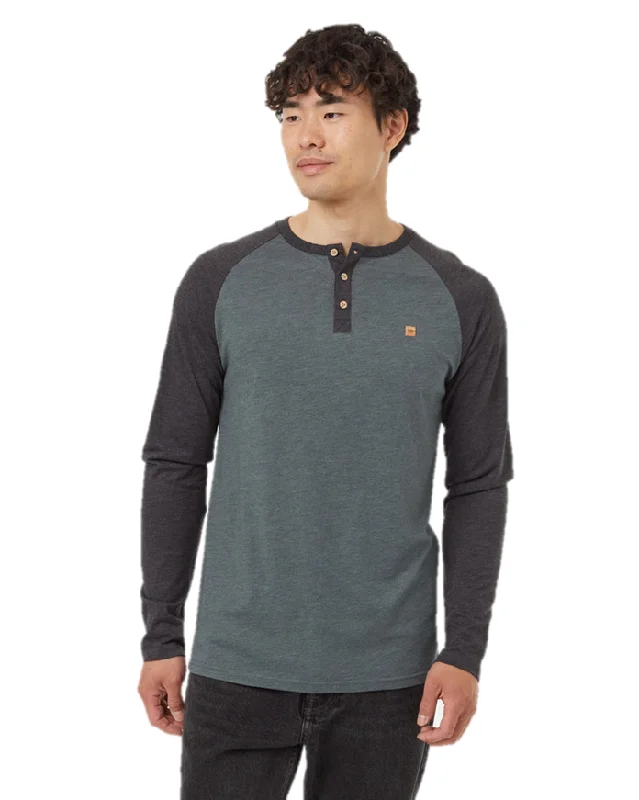 Men's TreeBlend Classic Henley Long-Sleeve - Urban Green Heather/Meteorite Black Heather