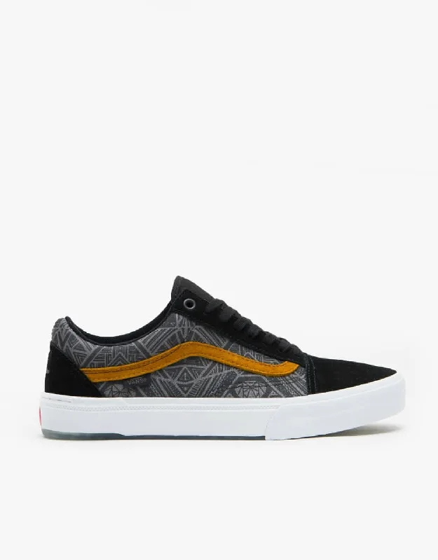 Non - Slip Gum Sole Women's Skateboarding Shoes in Navy for Maximum TractionVans BMX Old Skool Skate Shoes - (Courage Adams) Black/Golden Brown Non - Slip Gum Sole Women's Skateboarding Shoes in Navy for Maximum TractionVans BMX Old Skool Skate Shoes - (Courage Adams) Black/Golden Brown