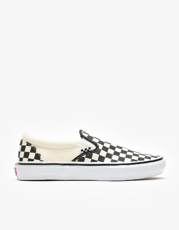 Women's Durable Suede Skateboarding Shoes in Black for Long - Lasting UseVans Skate Slip-On Shoes - (Checkerboard) Black/Off White Women's Durable Suede Skateboarding Shoes in Black for Long - Lasting UseVans Skate Slip-On Shoes - (Checkerboard) Black/Off White