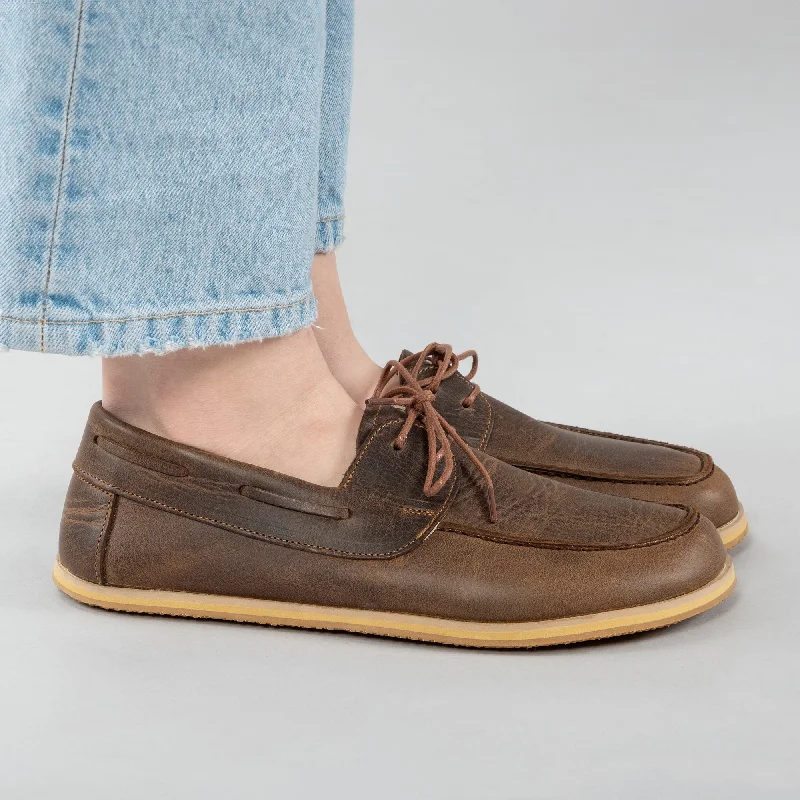 Ankle - High Women's Barefoot Shoes in Brown for Added Support and ProtectionWomen's Coffee Boat Shoes Ankle - High Women's Barefoot Shoes in Brown for Added Support and ProtectionWomen's Coffee Boat Shoes