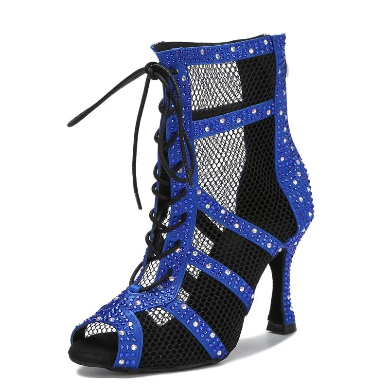 Women's Lace - Up Latin Dance Shoes in Coral with Shock - Absorbing InsolesWomen's Satin Customized Heel Dance Boots Salsa Shoes Ballroom Dance Shoes Women's Lace - Up Latin Dance Shoes in Coral with Shock - Absorbing InsolesWomen's Satin Customized Heel Dance Boots Salsa Shoes Ballroom Dance Shoes
