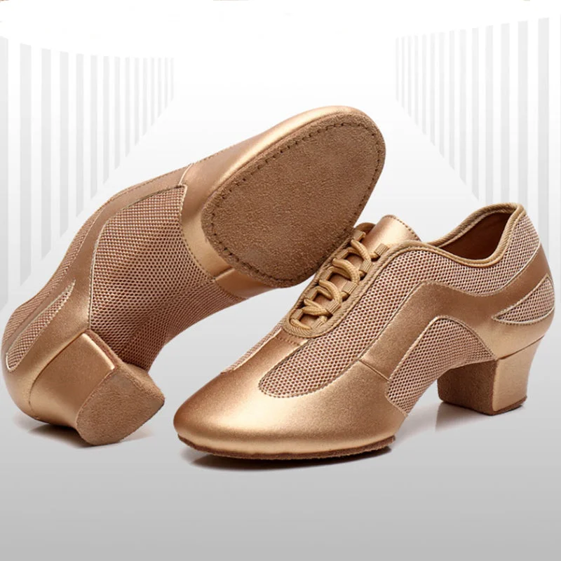 Heel - Protector Hip - Hop Dance Shoes in Brown for Long - Lasting UseQCWD Women's Leatherette 3.5cm Heels Ballroom Dance Shoes/Latin Shoes/Modern Shoes Heel - Protector Hip - Hop Dance Shoes in Brown for Long - Lasting UseQCWD Women's Leatherette 3.5cm Heels Ballroom Dance Shoes/Latin Shoes/Modern Shoes
