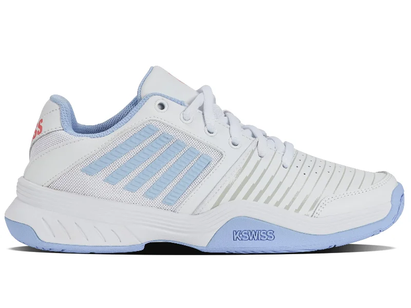 Women's tennis shoes with a flexible outsole for quick direction changes95443-197-M | COURT EXPRESS | WHITE/OPEN AIR/STRAWBERRY ICE Women's tennis shoes with a flexible outsole for quick direction changes95443-197-M | COURT EXPRESS | WHITE/OPEN AIR/STRAWBERRY ICE