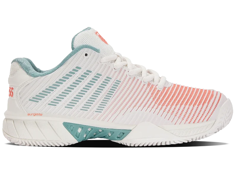 Women's tennis shoes with a built - in arch support96614-143-M | HYPERCOURT EXPRESS 2 CLAY | BLANC DE BLANC/NILE BLUE/DESERT FLOWER Women's tennis shoes with a built - in arch support96614-143-M | HYPERCOURT EXPRESS 2 CLAY | BLANC DE BLANC/NILE BLUE/DESERT FLOWER