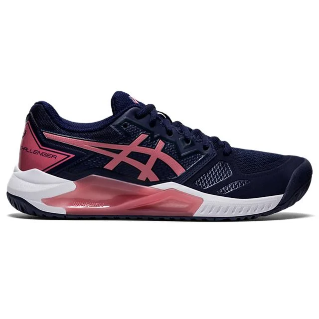 Women's tennis shoes with a glittery design for a flashy lookAsics Womens Gel Challenger 13 Tennis Shoes - Peacoat/Smokey Rose Women's tennis shoes with a glittery design for a flashy lookAsics Womens Gel Challenger 13 Tennis Shoes - Peacoat/Smokey Rose