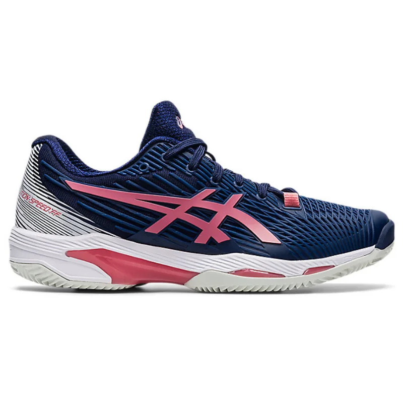 Women's tennis shoes with a color - changing featureAsics Womens Solution Speed FF 2 Clay Tennis Shoes - Peacoat/Smokey Rose Women's tennis shoes with a color - changing featureAsics Womens Solution Speed FF 2 Clay Tennis Shoes - Peacoat/Smokey Rose