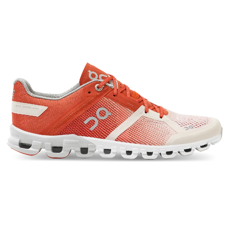Knit Upper Women's Running Shoes in Pink with Reflective Stripes for Night RunsCloudflow Knit Upper Women's Running Shoes in Pink with Reflective Stripes for Night RunsCloudflow