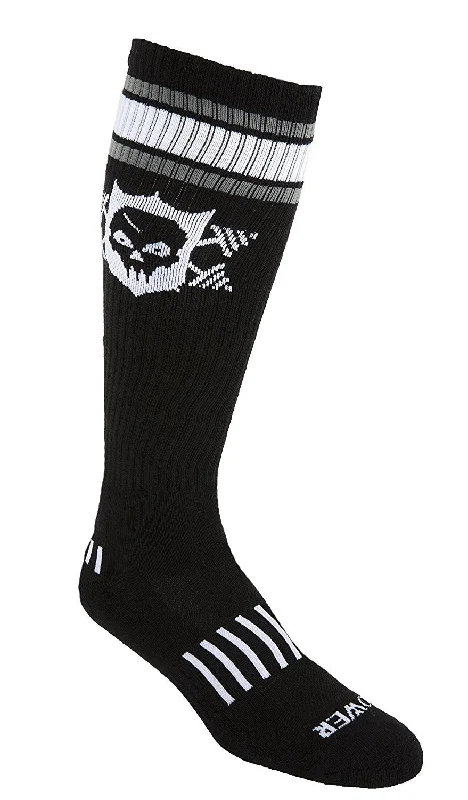 Women's color - changing socks for a fun surprisePowerful Power Skull - Moxy Socks