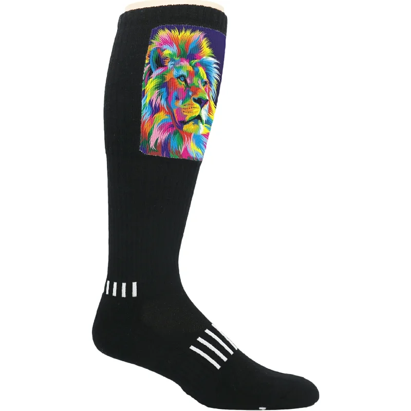 Women's seamless over - the - knee socks for warmthPsychedelic Lion Block - Moxy Deadlift Socks Women's seamless over - the - knee socks for warmthPsychedelic Lion Block - Moxy Deadlift Socks
