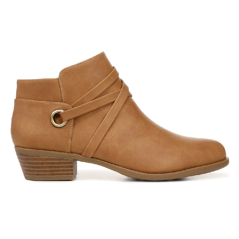 women's ankle boots with elastic sidesAmara Zippered Round Toe Ankle Booties