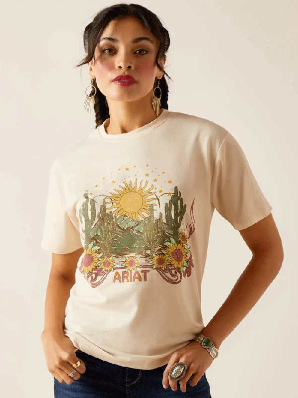 women's cowgirl boots with floral inlayAriat 10048583 Womens Desert Dreaming T-Shirt Natural women's cowgirl boots with floral inlayAriat 10048583 Womens Desert Dreaming T-Shirt Natural