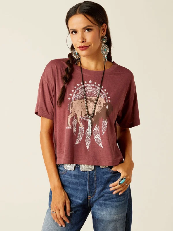 women's western boots for concertsAriat 10051310 Womens Buffalo Territory T-Shirt Wild Ginger Burgundy women's western boots for concertsAriat 10051310 Womens Buffalo Territory T-Shirt Wild Ginger Burgundy