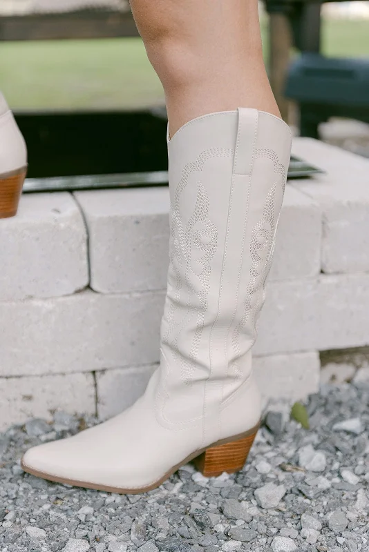 women's booties with snake printBeige Classic Cowgirl Boot