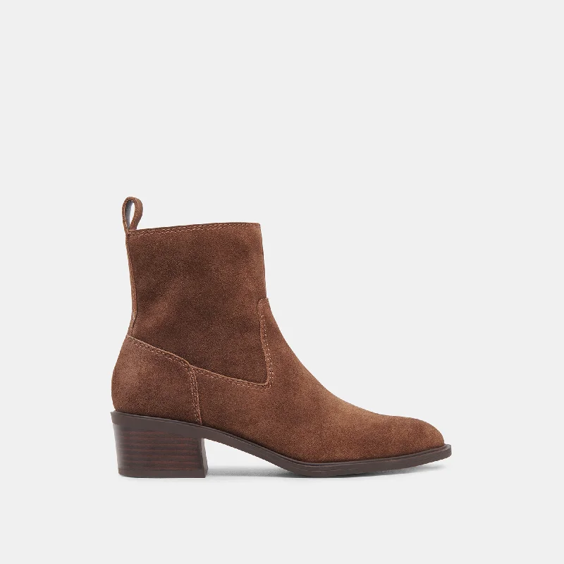 women's booties with floral designBILI H2O BOOTIES COCOA SUEDE
