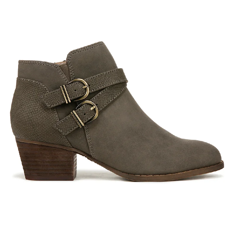women's ankle boots with hidden wedgeBlaire Snake Print Round Toe Zippered Ankle Booties
