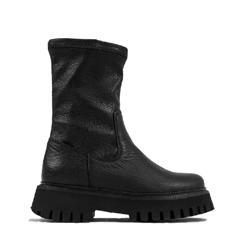 women's ankle boots with bow detailsGroovy Stretch Black Chelsea Boots