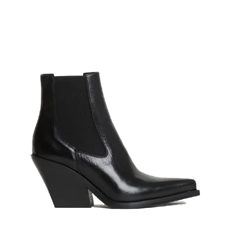 women's ankle boots with studsAdele Black Ankle Boots