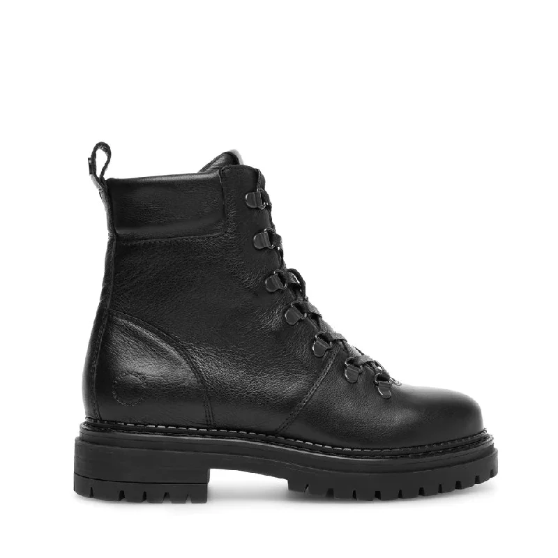 women's platform ankle bootsCashannah Black Lace Leather Boots