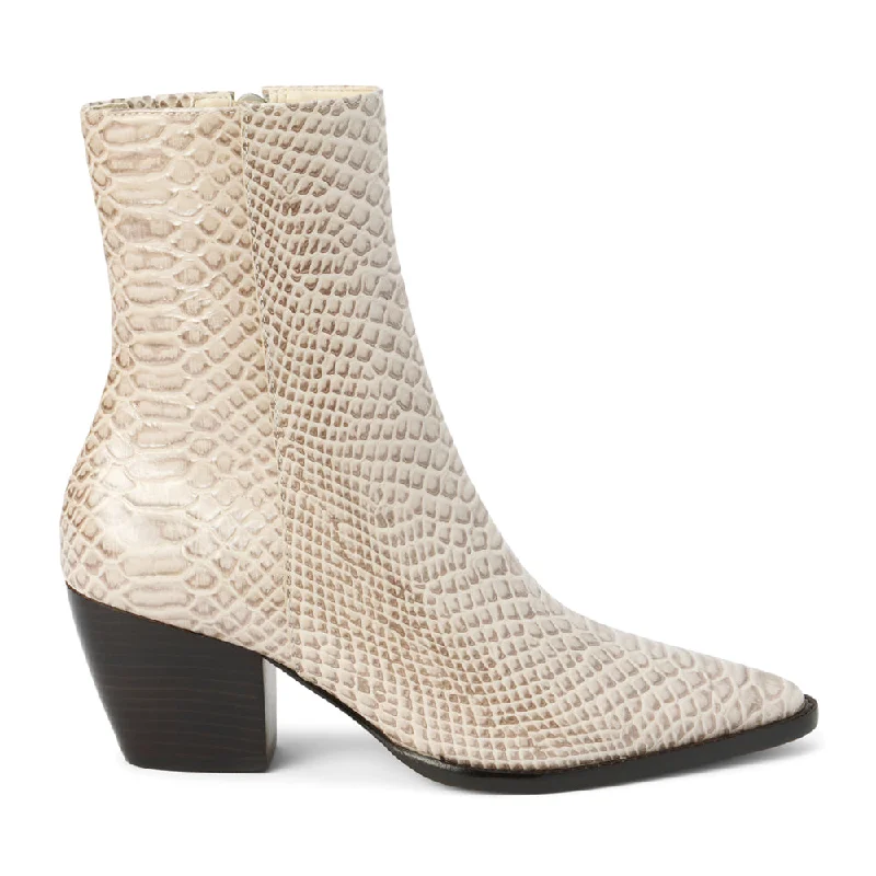 women's ankle boots for wide calvesCaty Croc Pointed Toe Western Booties