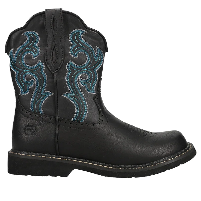 women's ankle boots with glitterChunk Rider Embroidery Round Toe Cowboy Boots