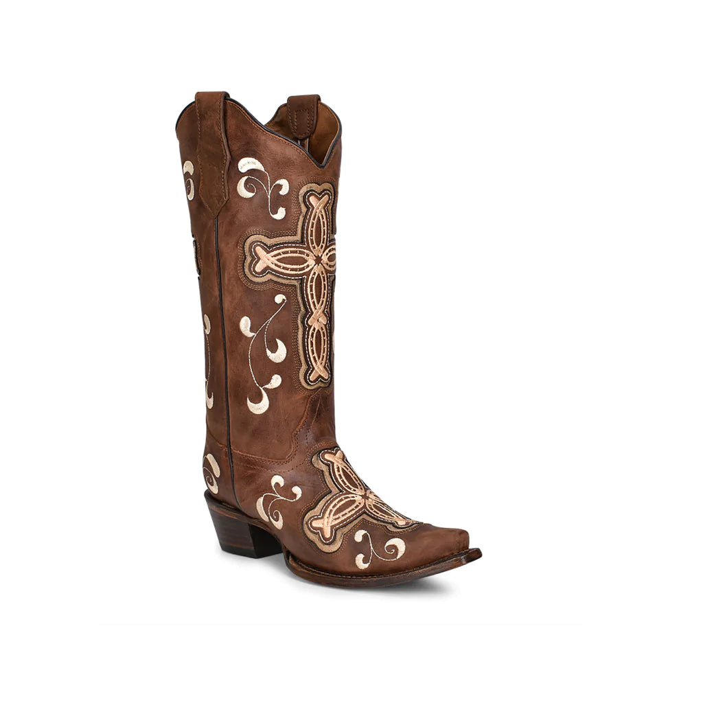 women's vintage western bootsCircle G By Corral® Ladies Cross Overlay Embroidered Brown Boots L5894 women's vintage western bootsCircle G By Corral® Ladies Cross Overlay Embroidered Brown Boots L5894
