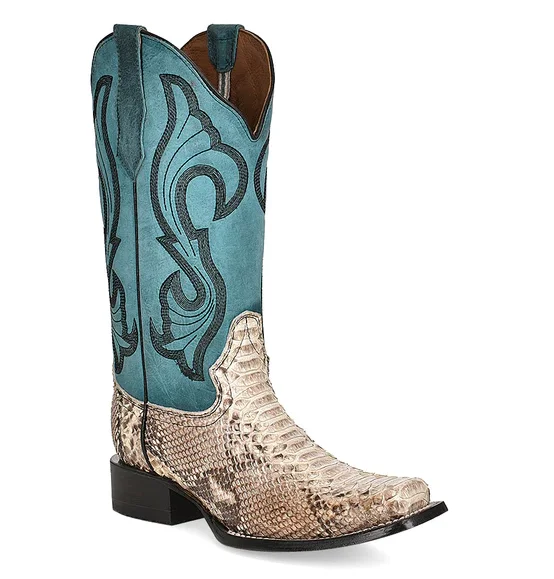 women's western boots for line dancingCircle G by Corral Ladies Natural Python & Turquoise Embroidered Square Toe Boot L5906 women's western boots for line dancingCircle G by Corral Ladies Natural Python & Turquoise Embroidered Square Toe Boot L5906