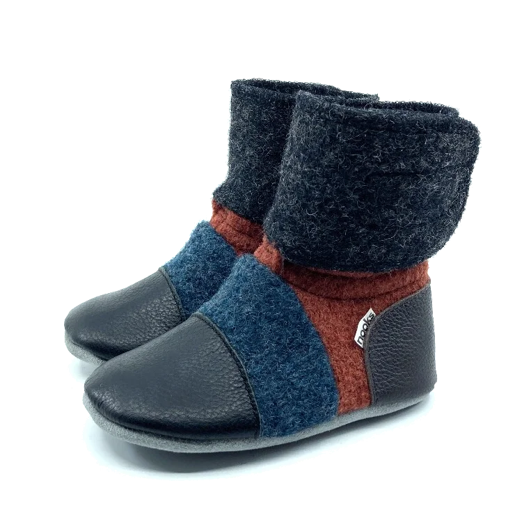 women's booties with side cutoutsCoho Felted Wool Booties
