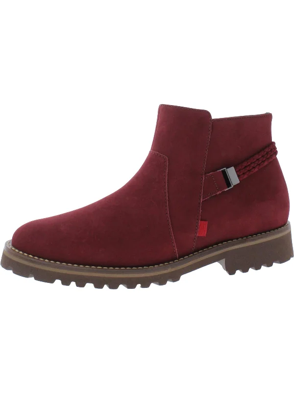 women's winter bootiesColumbus CR Womens Lugged Sole Almond Toe Ankle Boots