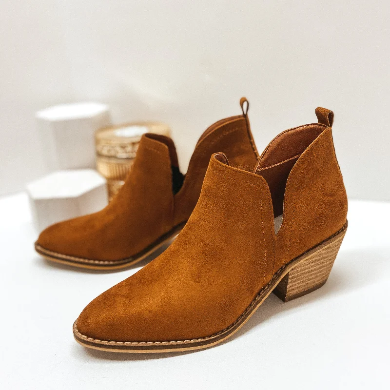 women's ankle boots for fallCorky's | Stassi Ankle Slit Slide in Booties in Brown