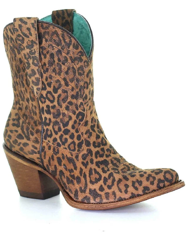 women's western boots with comfort insolesCorral Ladies Leopard Print and Embroidery Leather Ankle Boots E1650 women's western boots with comfort insolesCorral Ladies Leopard Print and Embroidery Leather Ankle Boots E1650