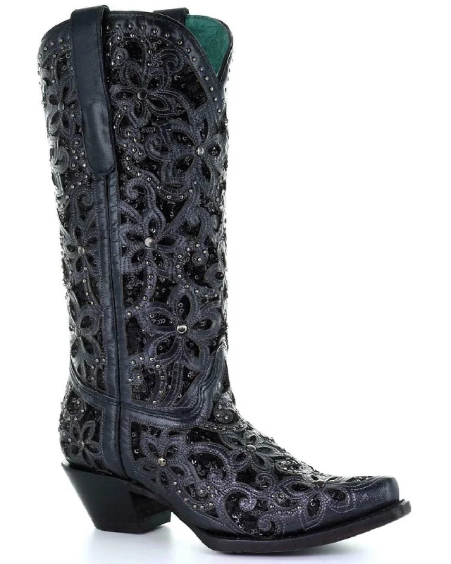 women's moto boots with adjustable strapsCorral Women's Inlay Embroidery Western Boot - Snip Toe - A3752 women's moto boots with adjustable strapsCorral Women's Inlay Embroidery Western Boot - Snip Toe - A3752