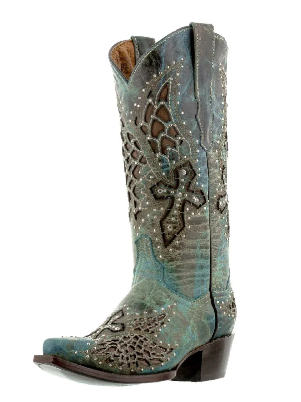 women's cowboy boots for summerWomens Alas46 Turquoise Cross & Wings Western Cowboy Boots - Snip Toe women's cowboy boots for summerWomens Alas46 Turquoise Cross & Wings Western Cowboy Boots - Snip Toe